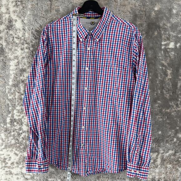 Club Room Size XL Slim Fit Checker Casual Button Shirt Long Sleeve Collared - Picture 2 of 8